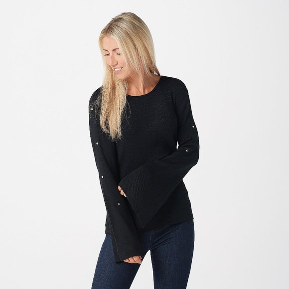 G.I.L.I. Sweaters - XL G.I.L.I. Rib Knit Long Sleeve Sweater Stud
